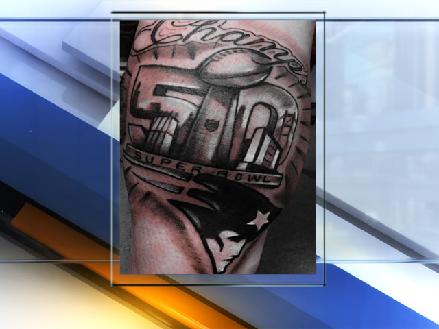 new england fan put tattoo on his leg saying patriots are super new england fan put tattoo on his leg saying patriots are super