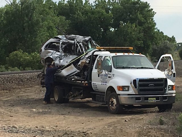 5 killed, among them 3 juveniles, when Amtrak train crashes with mini-van in Las Animas County