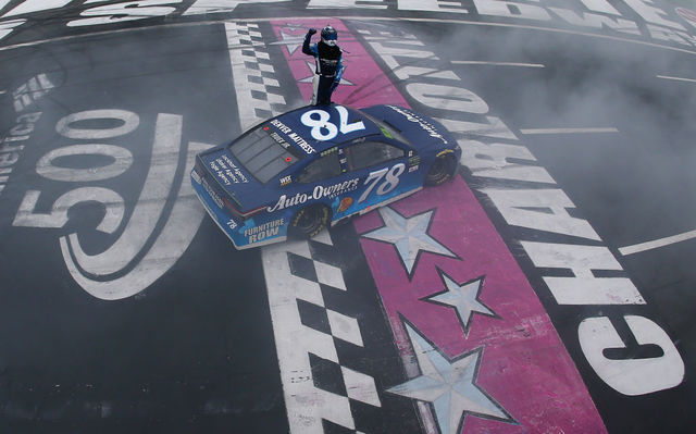 Furniture Row To Field Just 1 Car For Truex In 2018 Denver7 Charlotte Nc October 08 Martin Truex Jr Driver Of The 78 Auto Owners Insurance Toyota Celebrates After Winning Monster Energy Nascar Cup Series