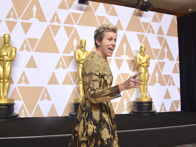 Man arrested, accused of stealing Frances McDormand's Oscar trophy
