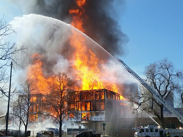3-alarm fire breaks out at Denver construction site