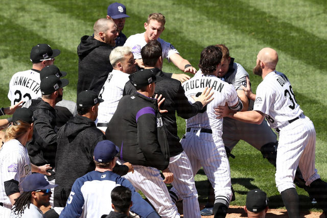 Rockies' Nolan Arenado, Gerardo Parra suspended for role in brawl