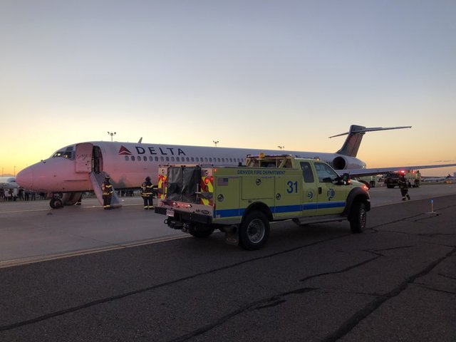 Delta flight evacuated upon landing in Denver
