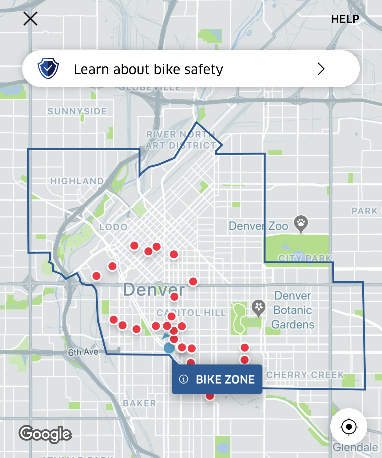 uber bike zone