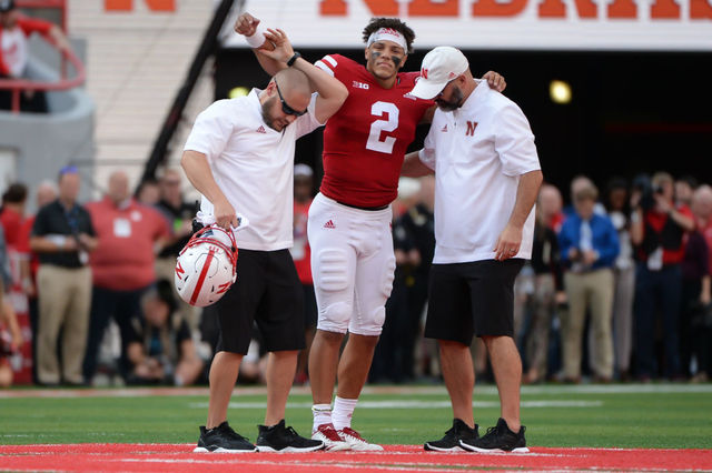 Nebraska coach says play that injured QB might have been dirty