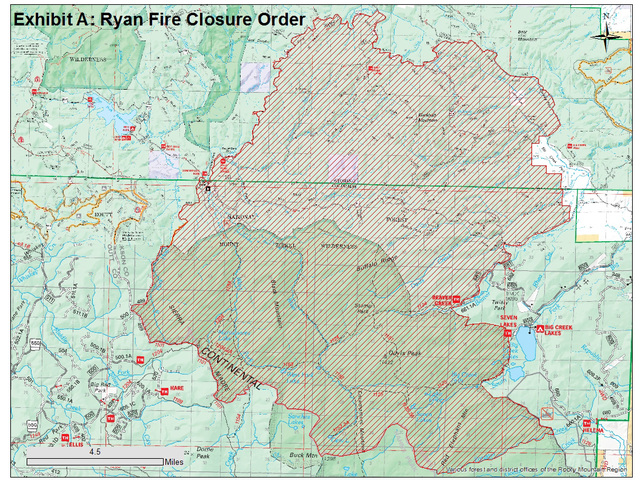 Ryan Fire near Colorado-Wyoming border grows to 1,800 acres